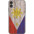 Philippines Flag Dark Wood iPhone 11 Skin